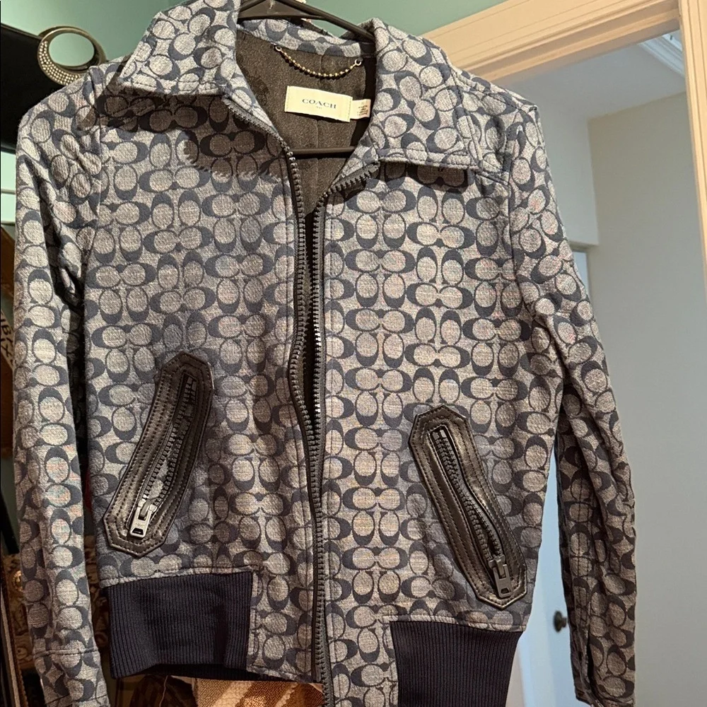 Coach Navy Circle Pattern Jacket
